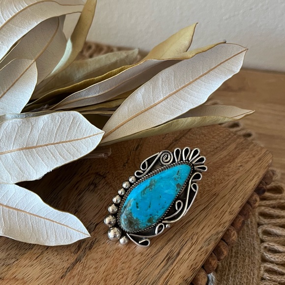 SOLD‼️ HP 4X • R. NEZ Sterling Silver Large Turquoise Ring - Picture 5 of 6